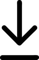Directional Arrow Pointing Down Symbol Collection vector
