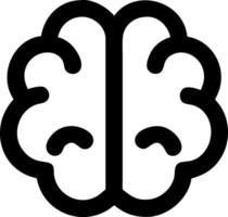 Simple Brain Symbol Set vector