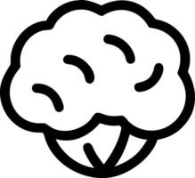 Minimalist Cauliflower Icon Concept vector