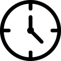 Minimalist Clock Icon Concept vector