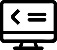 Minimalist Computer Screen Icon Concept vector
