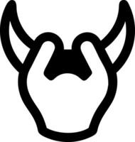 Playful Devil Horns Icon Design vector