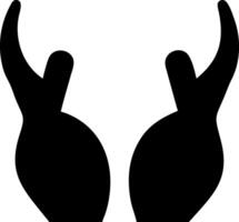 Classic Devil Horns Icon Design vector