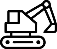 Powerful Excavator Icon Representation vector