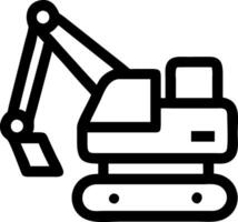 Construction Excavator Symbol Collection vector