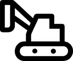 Minimalist Excavator Icon Concept vector