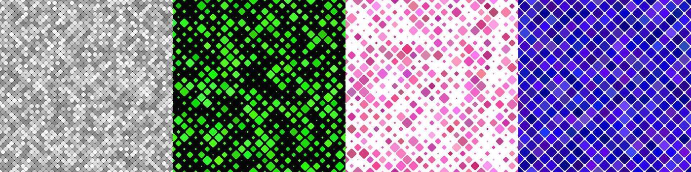 Seamless diagonal square pattern set vector