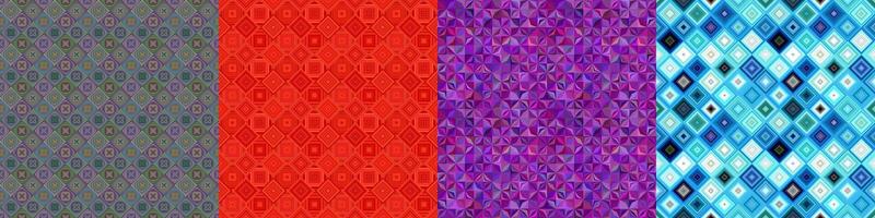 Seamless color geometric square pattern set vector