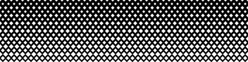 Geometrical wide repeating square pattern background - black and white abstract graphic from diagonal squares vector