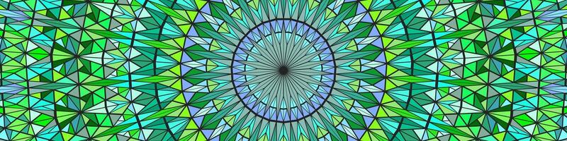 Dynamic colorful circular triangle mosaic background - abstract graphic from triangles vector