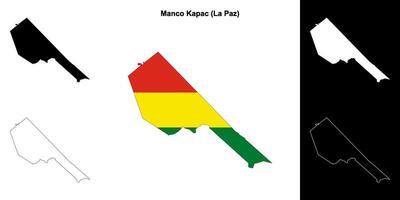 Manco Kapac province outline map set vector