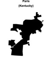 Paris, Kentucky blank outline map vector