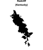 Radcliff, Kentucky blank outline map vector