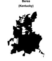 Berea, Kentucky blank outline map vector
