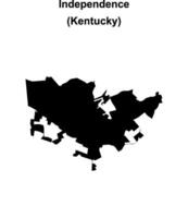 Independence, Kentucky blank outline map vector