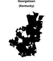 Georgetown, Kentucky blank outline map vector
