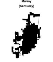 Murray, Kentucky blank outline map vector