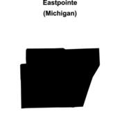 Eastpointe, Michigan blank outline map vector