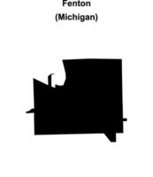 Fenton, Michigan blank outline map vector