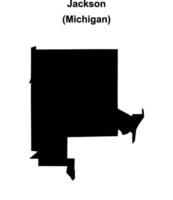Jackson, Michigan blank outline map vector