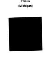 Inkster, Michigan blank outline map vector