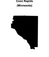 Rapids, Minnesota blank outline map vector