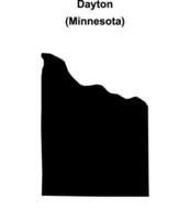 Dayton, Minnesota blank outline map vector