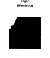 Eagan, Minnesota blank outline map vector