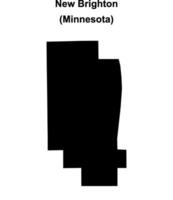 New Brighton, Minnesota blank outline map vector