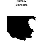 Ramsey, Minnesota blank outline map vector