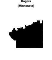 Rogers, Minnesota blank outline map vector