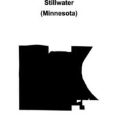 Stillwater, Minnesota blank outline map vector
