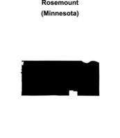 Rosemount, Minnesota blank outline map vector