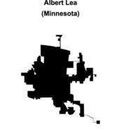 Albert Lea, Minnesota blank outline map vector