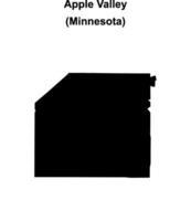 Apple Valley, Minnesota blank outline map vector