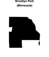 Brooklyn Park, Minnesota blank outline map vector