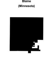 Blaine, Minnesota blank outline map vector