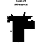 Fairmont, Minnesota blank outline map vector