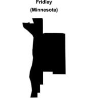 Fridley, Minnesota blank outline map vector
