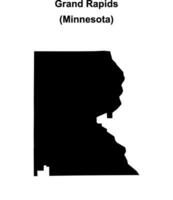 Grand Rapids, Minnesota blank outline map vector