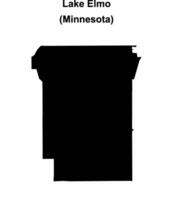 Lake Elmo, Minnesota blank outline map vector