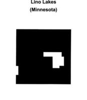 Lino Lakes, Minnesota blank outline map vector