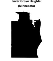 Inver Grove Heights, Minnesota blank outline map vector