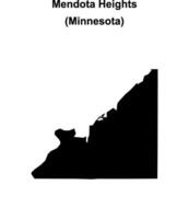 Mendota Heights, Minnesota blank outline map vector
