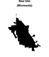 New Ulm, Minnesota blank outline map vector