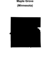 Maple Grove, Minnesota blank outline map vector