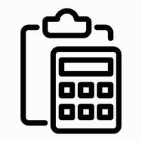 Clipboard Calculate Icon vector
