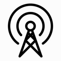 Broadcast Tower Transceiver Icon vector