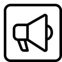 Megaphone Button Icon vector