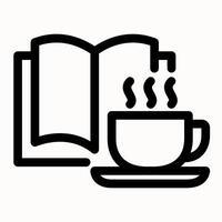 Coffee Read Book Icon vector